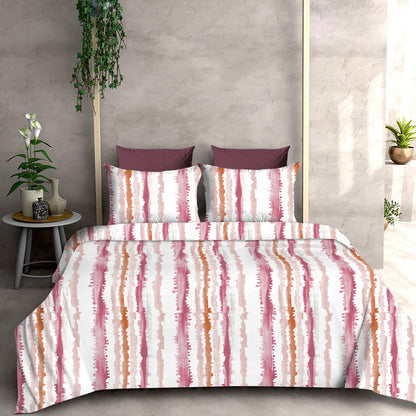 Vertical Multicolor Vibes with 300 TC High Quality California King Size Sheet and 2 x Pillow covers