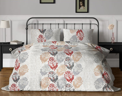 Big Leaf Designer California King Size Bed sheet and 2 x Pillow covers