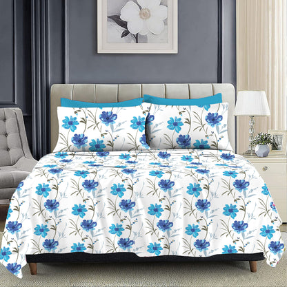 Floral Frenzy Deluxe Super King Bed sheet and 2 x Pillow cover