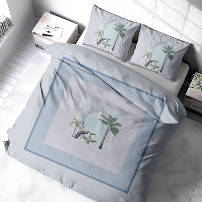 Magnificent Peacock Digitally Printed 200 TC California King Size Bed sheet and 2 x Pillow Case